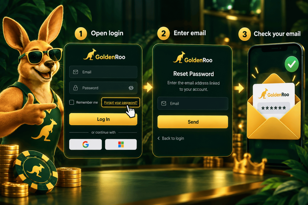 GoldenRoo account recovery and password reset guide